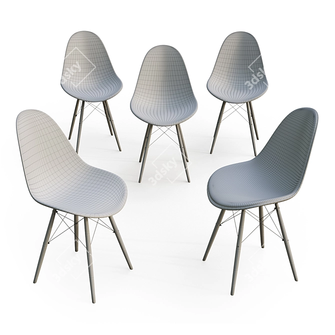 Elegant Eames Chair: Timeless Design 3D model image 2