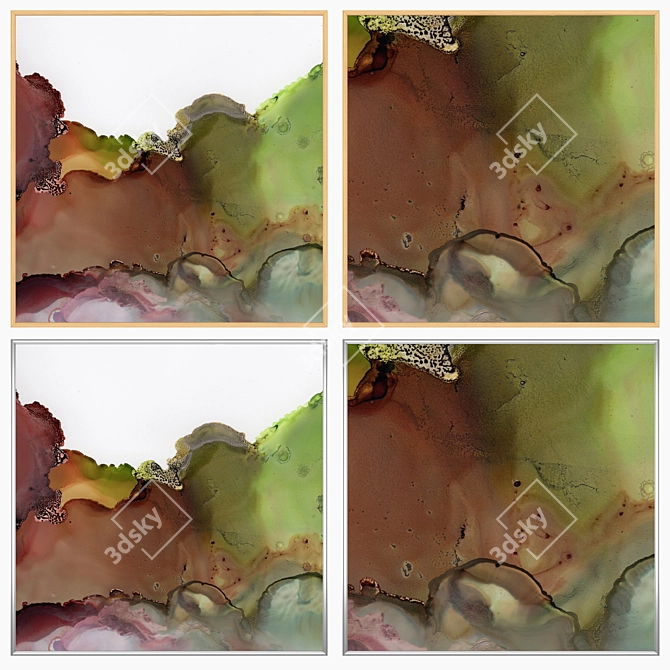 Multi-Picture Wall Set with Frame Options 3D model image 3