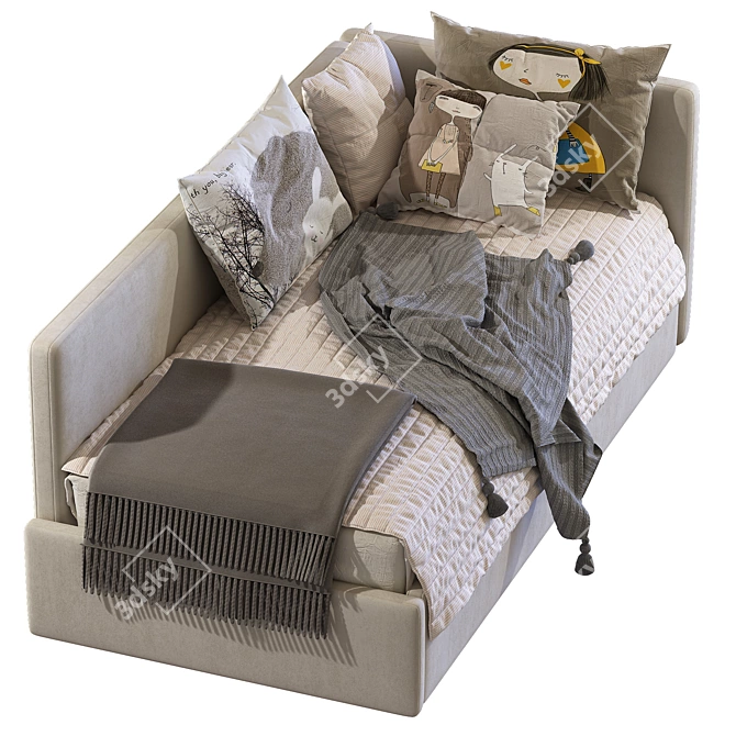 Twils 2 Crib Be-Max: Stylish and Functional 3D model image 2