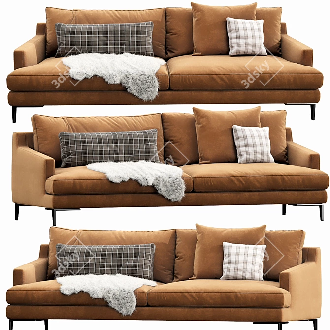 Elegant Poliform Bellport Sofa 3D model image 1