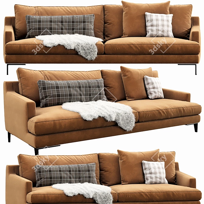 Elegant Poliform Bellport Sofa 3D model image 2