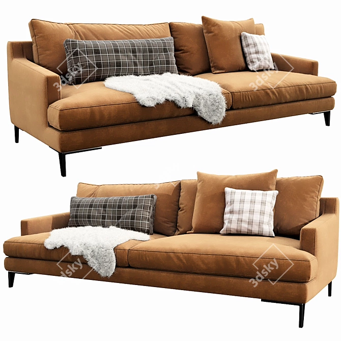 Elegant Poliform Bellport Sofa 3D model image 4