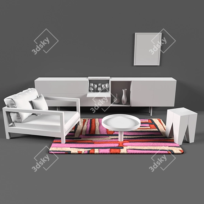 Vector Art Wall Decor 3D model image 3
