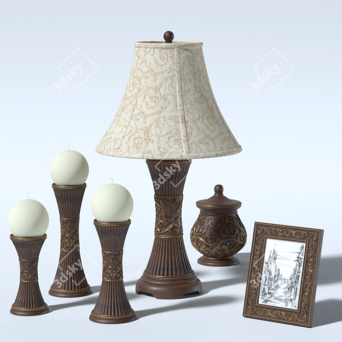 Ashley Mariana Decor Set: Elegant Interior Accents 3D model image 1