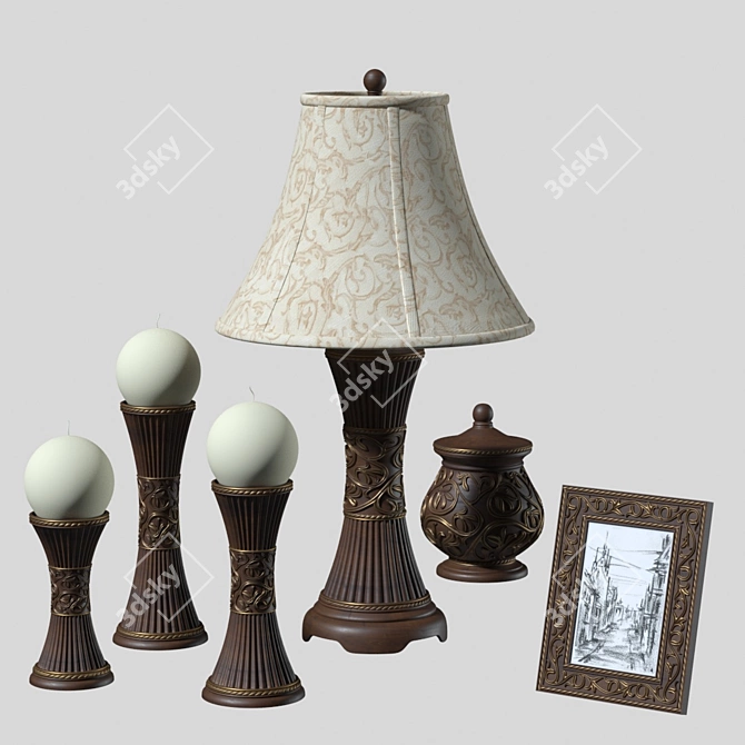 Ashley Mariana Decor Set: Elegant Interior Accents 3D model image 2