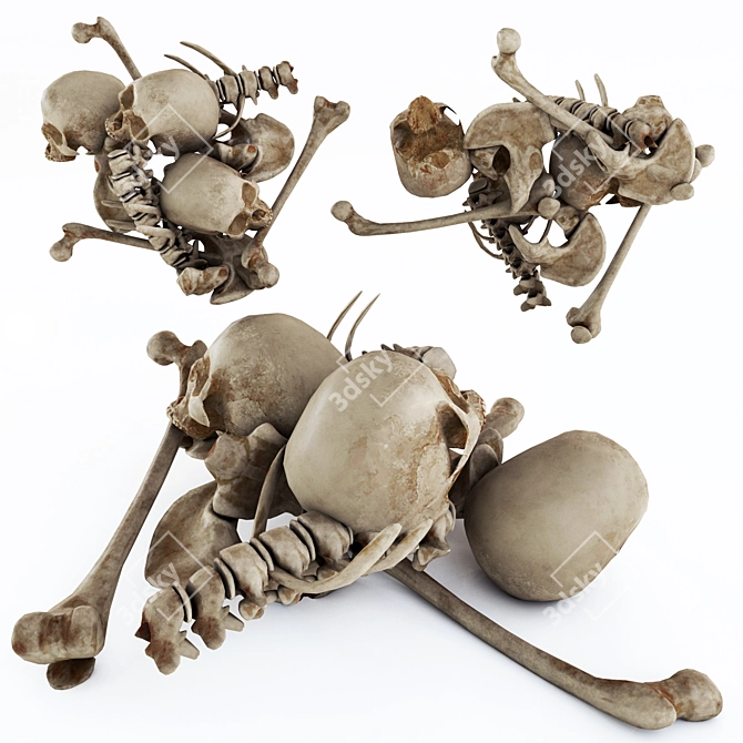 Grim Collection: Skull Pile 3D model image 4