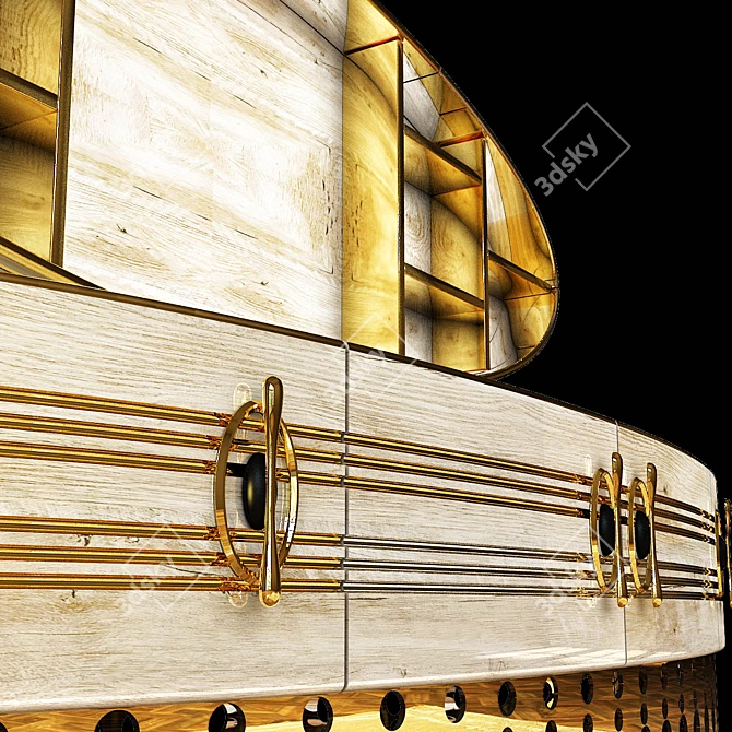 Elegant Egg Shape TV Unit 3D model image 3