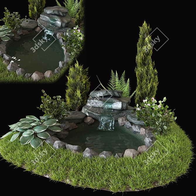 Alpine Meadow 3D Model 3D model image 1