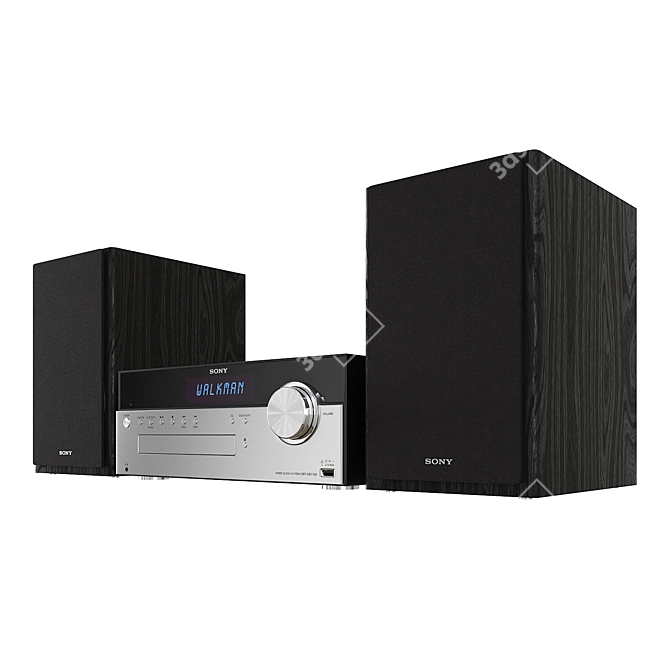 Sony CMT-SBT100: Powerful Audio System 3D model image 2