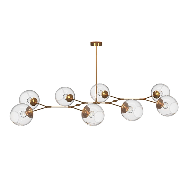 Vintage Industrial Chandelier 3D model image 10
