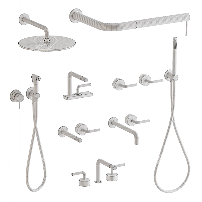 Quadro Levo: Stylish and Versatile Bathroom Fixtures 3D model image 3