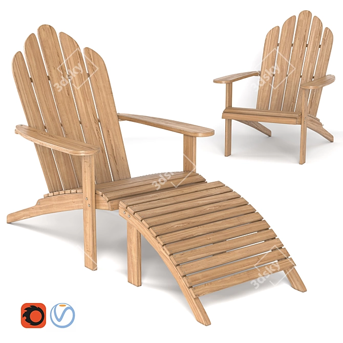 Outdoor Oasis Garden Chair 3D model image 1