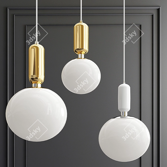 Elegant LED Pendant Light 3D model image 2