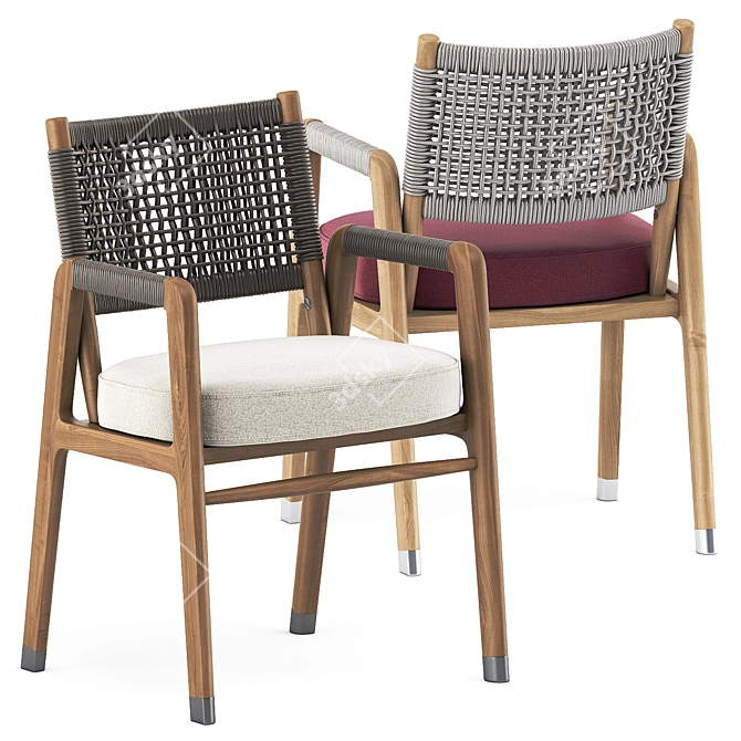 Elegant Ortigia Chair: Luxury and Comfort 3D model image 1