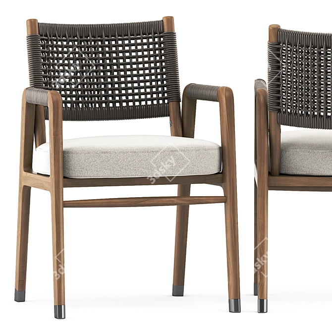 Elegant Ortigia Chair: Luxury and Comfort 3D model image 2
