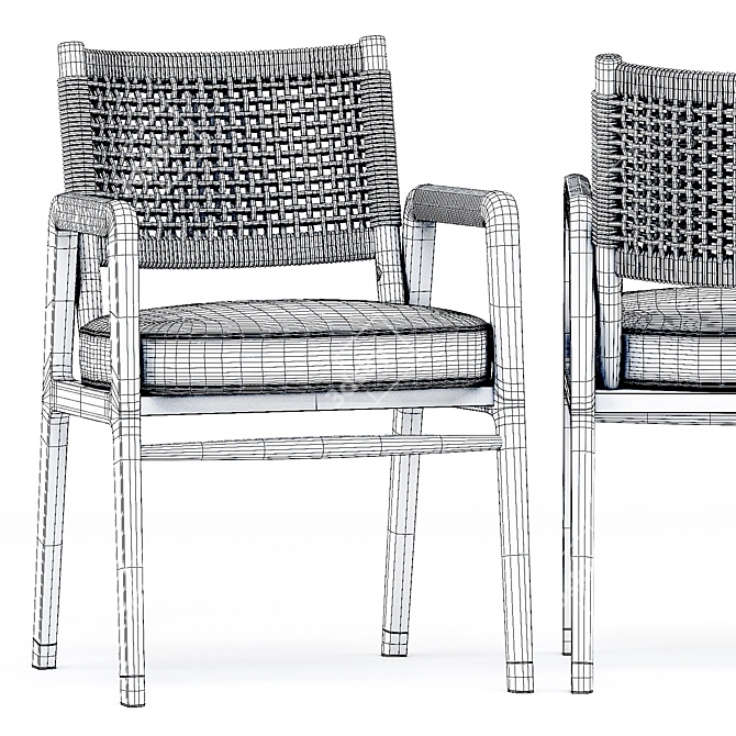 Elegant Ortigia Chair: Luxury and Comfort 3D model image 5
