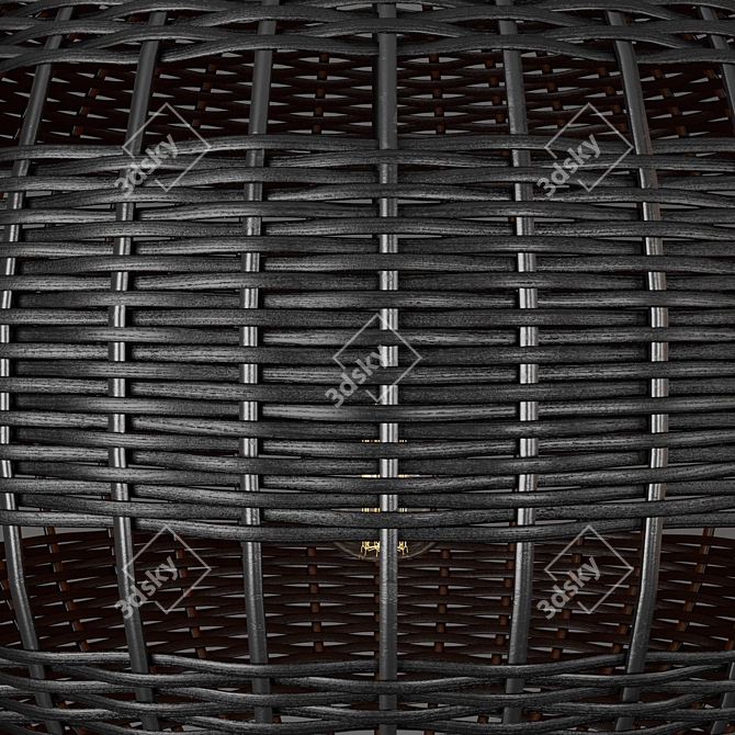 Montauk Rattan Pendant - Stylish and Versatile Lighting 3D model image 9