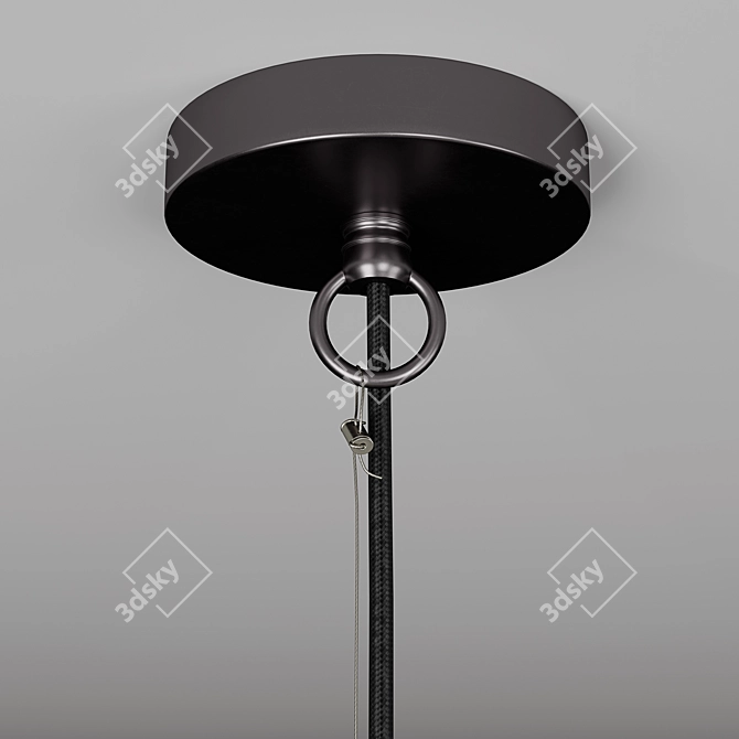 Montauk Rattan Pendant - Stylish and Versatile Lighting 3D model image 15
