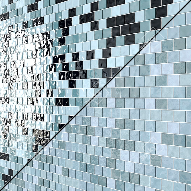 Miseno Mosaic Tiles: Diverse Designs for Distinctive Spaces 3D model image 1