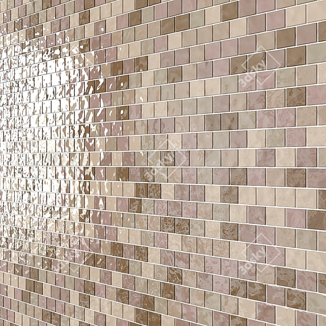 Miseno Mosaic Tiles: Diverse Designs for Distinctive Spaces 3D model image 3