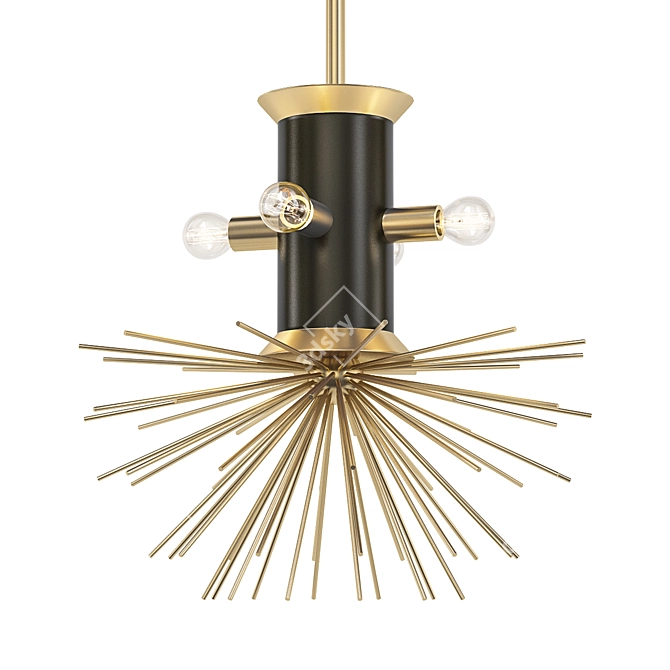 Hedgehog Chandelier: An Elegant Delight 3D model image 1