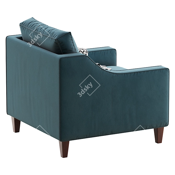Modern Paidge Chair with Cushions 3D model image 4