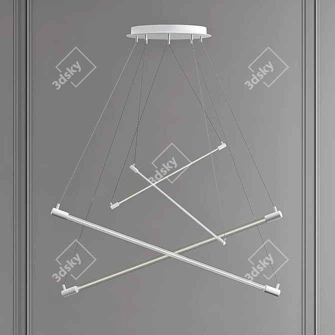 Elegant Polycarbonate Pendant Lamp 3D model image 1