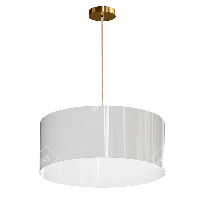 Modern Round Textile Chandelier 3D model image 1