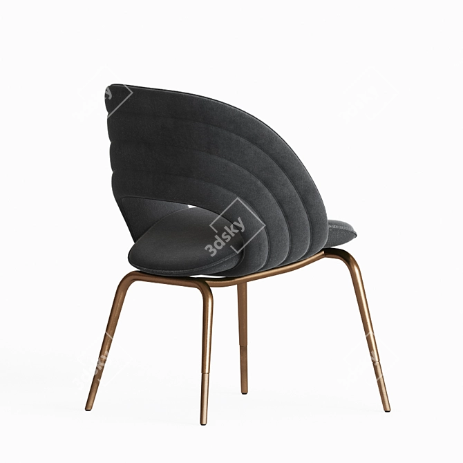 Kylo Fabric Dining Chair 3D model image 2