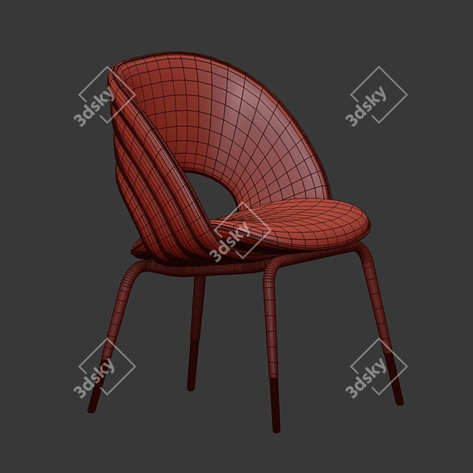 Kylo Fabric Dining Chair 3D model image 4
