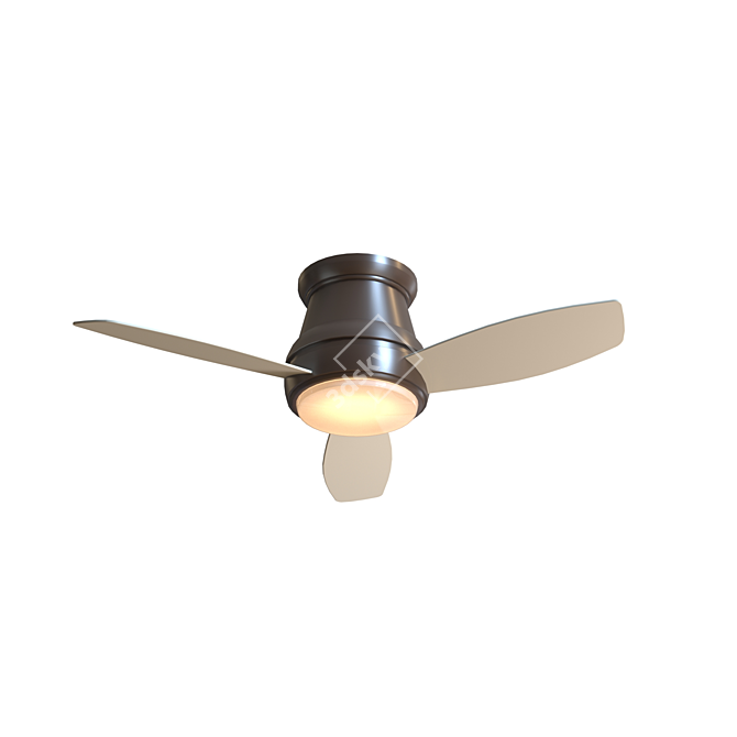 Sleek and Stylish RH Ceiling Fans 3D model image 4