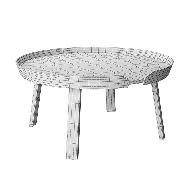 Modern Muuto Side Around Table 3D model image 3