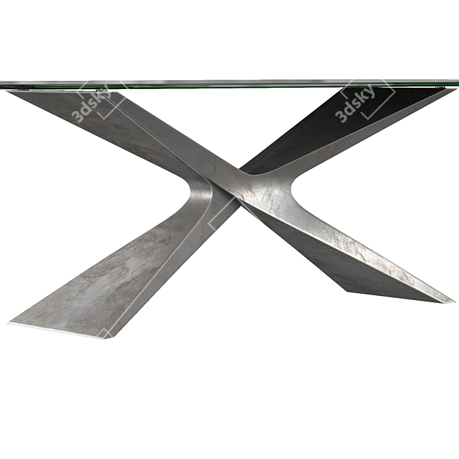  Sleek Italian-designed Nexus Glass Dining Table 3D model image 4