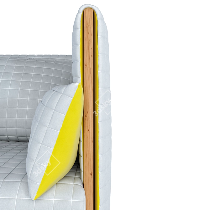 ColorForm Sofa: Stylish 2-Seat Design 3D model image 4