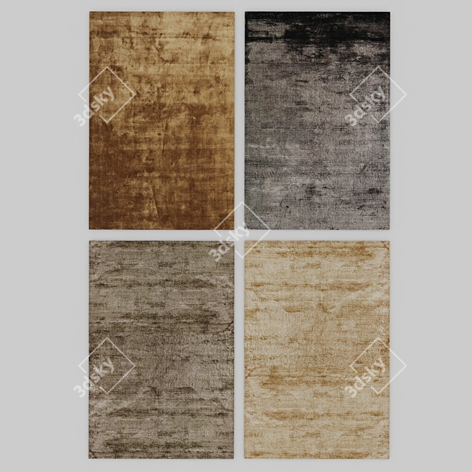 Silky Smooth Tan Chrome Rug 3D model image 1