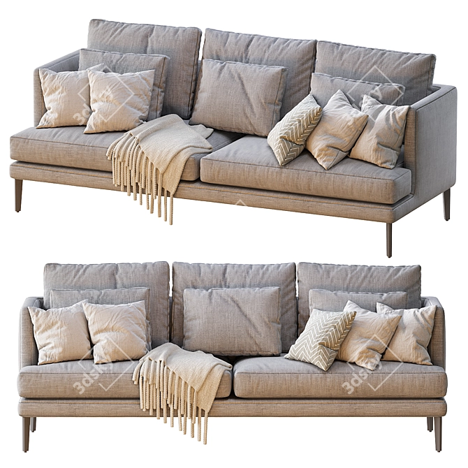 Paraiso Bonaldo Sofa: Stylish and Comfortable 3D model image 1