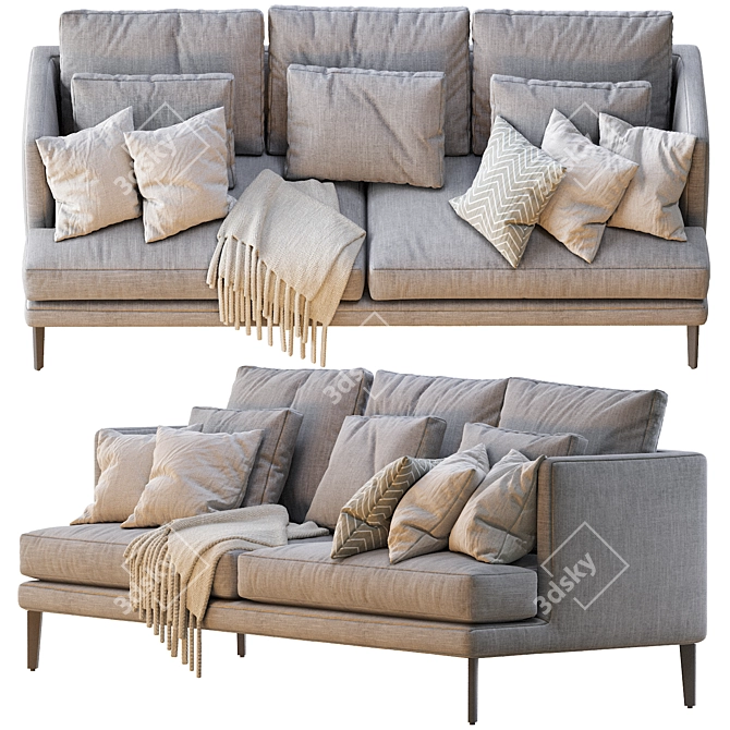 Paraiso Bonaldo Sofa: Stylish and Comfortable 3D model image 2