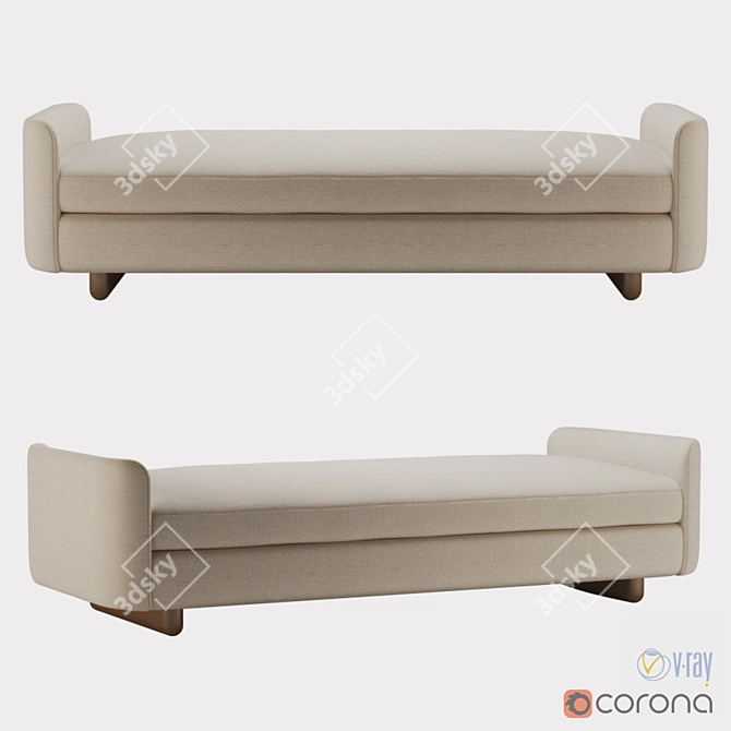 Elegant Belgard Daybed: Comfort Meet Style 3D model image 1