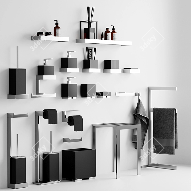 Gessi Rettangolo Accents: A Touch of Luxury 3D model image 2