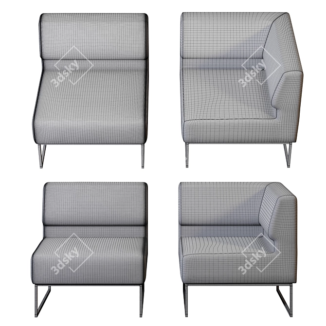 Richman Lounge Sofa: Elegant and Comfortable 3D model image 2