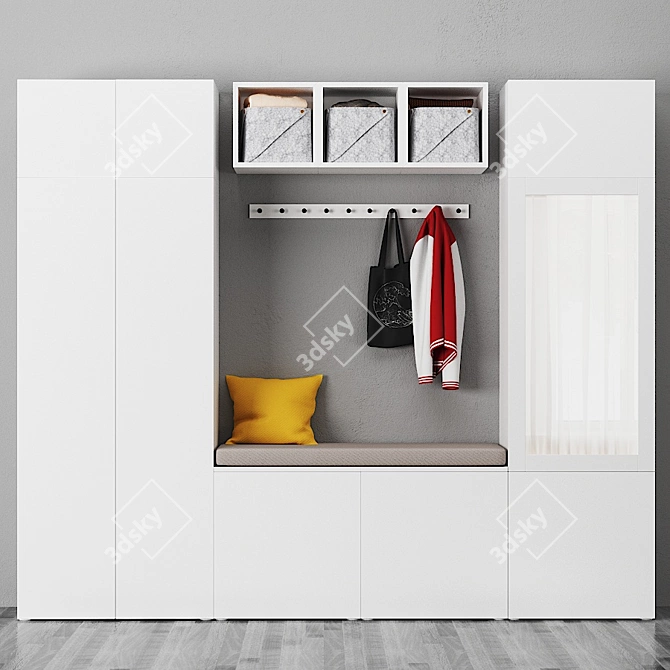 OPHUS 9-Door Wardrobe: Spacious and Stylish 3D model image 1