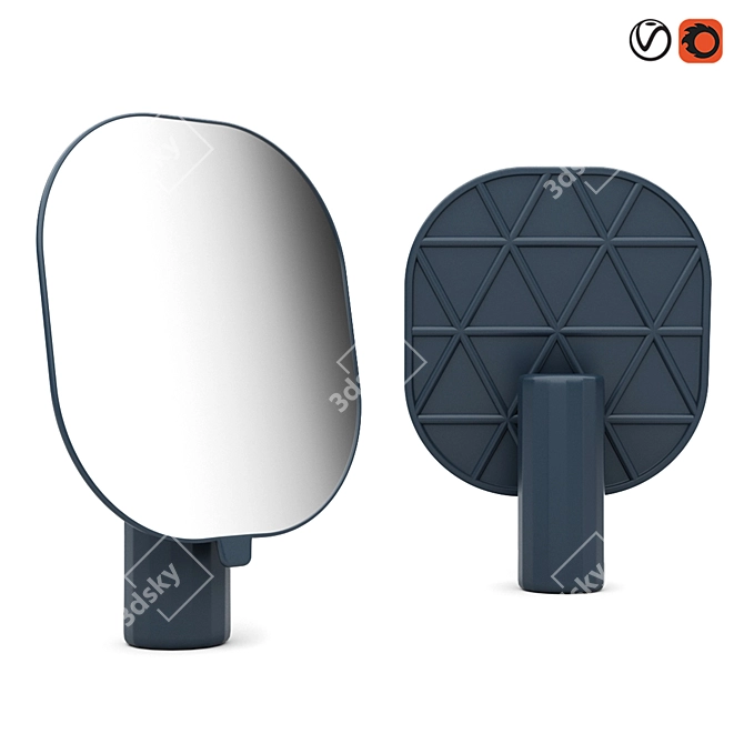 Muuto Mimic Mirror: Contemporary Reflection 3D model image 1