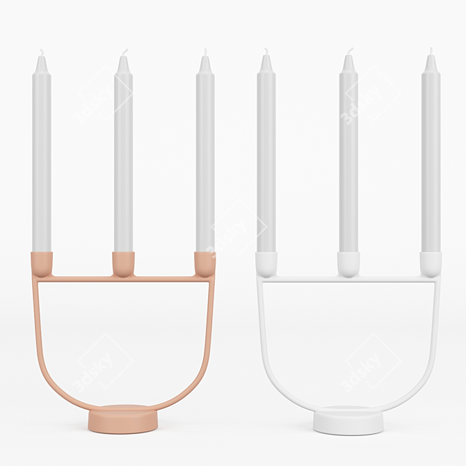 Contemporary Muuto Open Candelabra 3D model image 2