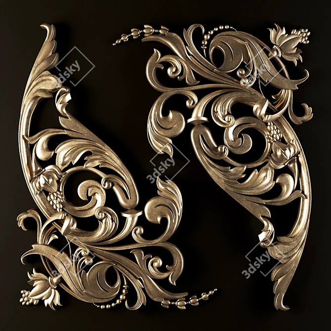 Vintage 3D Ornament 3D model image 1