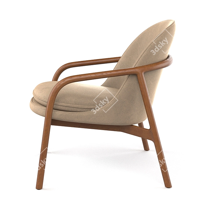 Elegant Aleman Armchair 3D model image 3