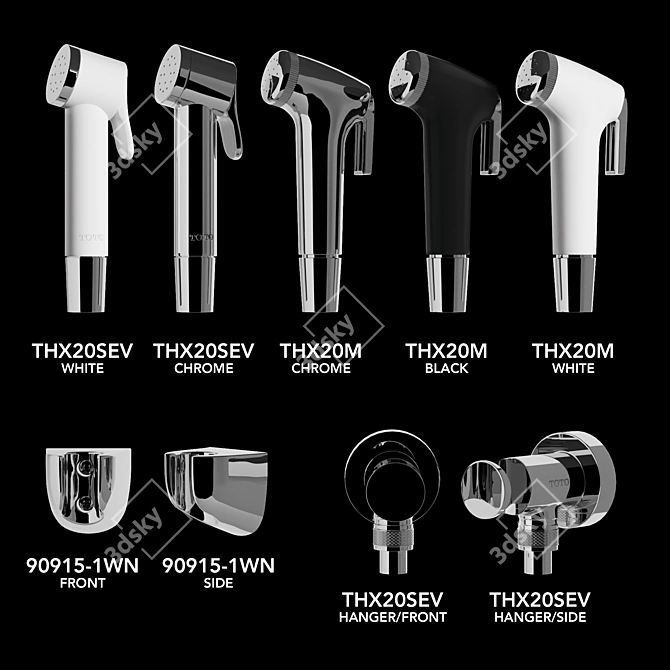 Toto Shower Spray Collection: Ultimate Shower Experience 3D model image 1