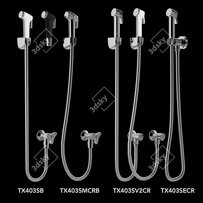 Toto Shower Spray Collection: Ultimate Shower Experience 3D model image 3