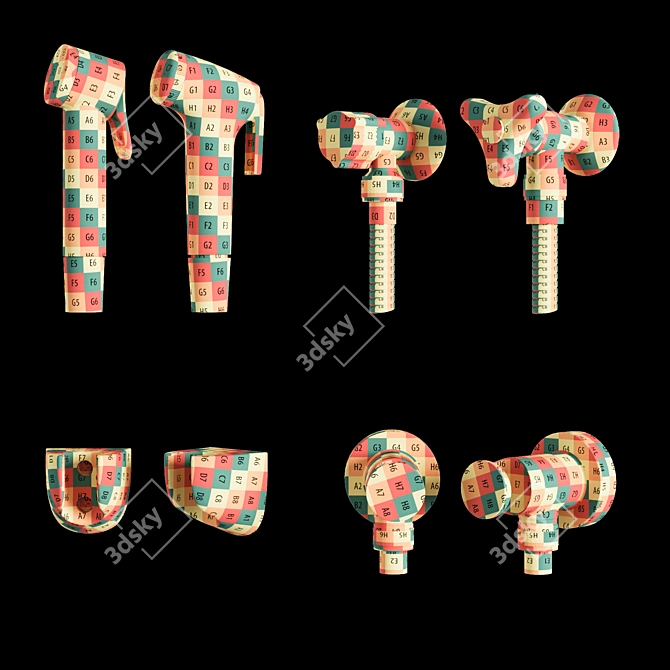 Toto Shower Spray Collection: Ultimate Shower Experience 3D model image 5