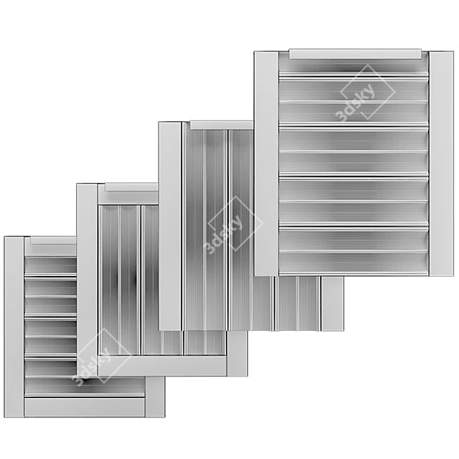 Modern Cabinet Doors Set in 2014 Design 3D model image 2