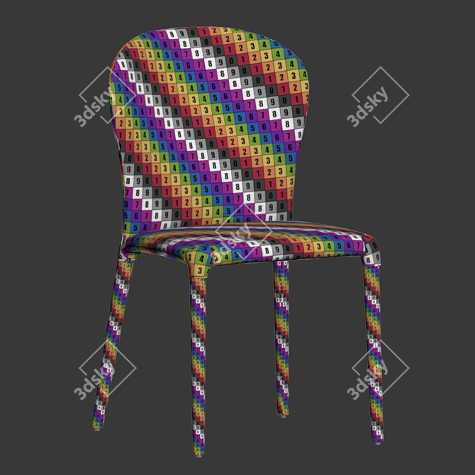 Elegant Astrid Porada Chair 3D model image 4